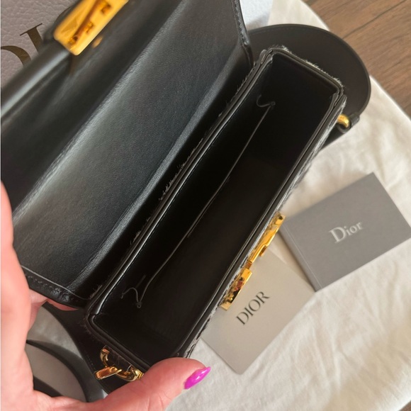 ❌SOLD❌DIOR 30 Montaigne Grey Mizza Pony Hair Calfskin Leather Box Bag - Picture 8 of 13